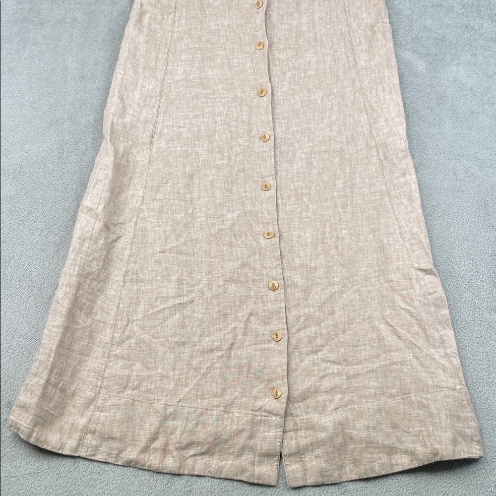 NEW MATE The Label XS 100% Organic Linen Sleeveless Button Down Dress - Picture 3 of 12